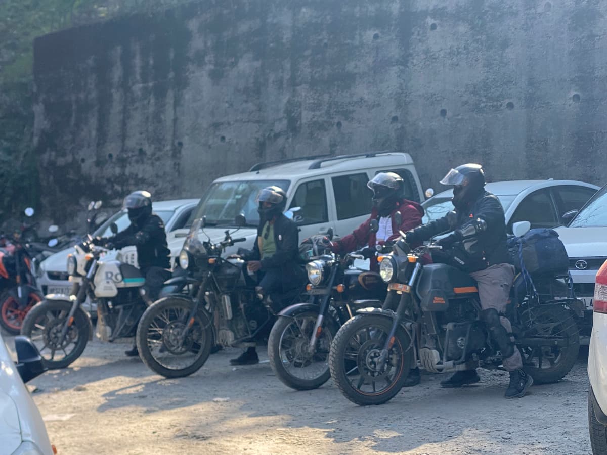 Royal Enfield scram 440 on rent in Shimla 